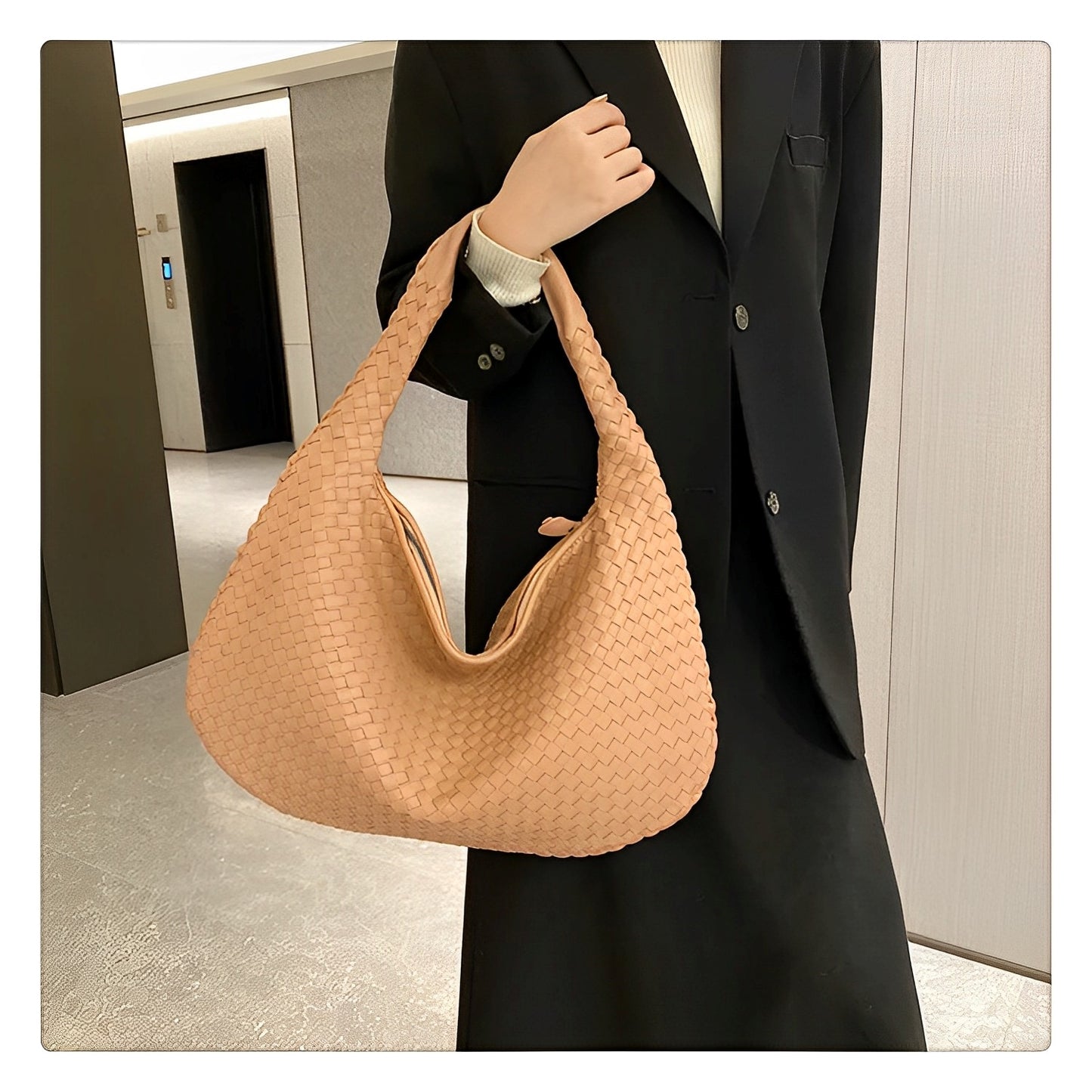 Brisa | Bolso de cuero vegano tejido