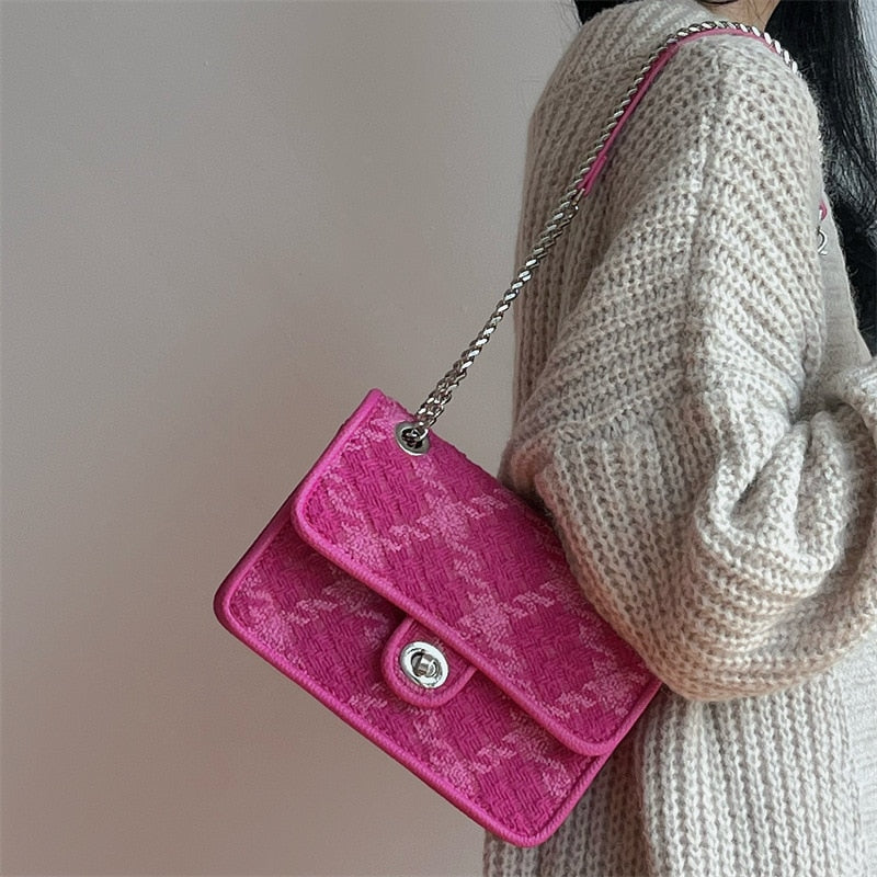 Ruth | Bolso rosa de cuadros