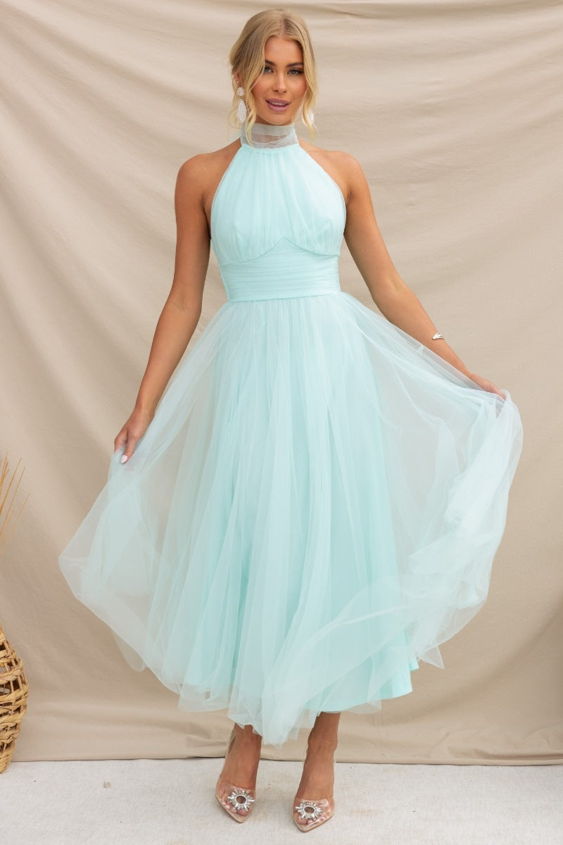 Paloma | Vestido formal cuello halter