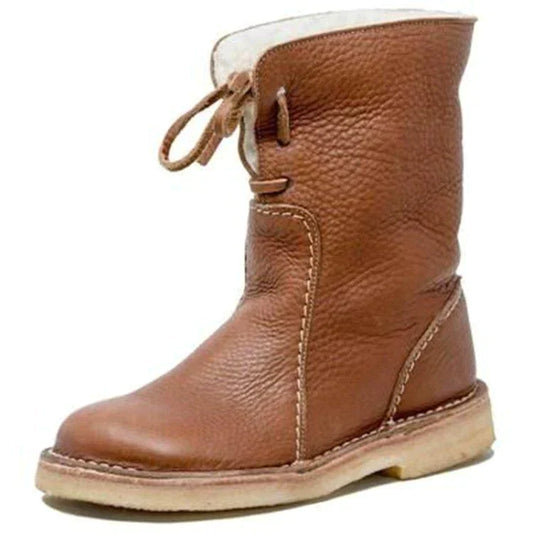 Elena | Botas de cuero vegano con interior acolchado