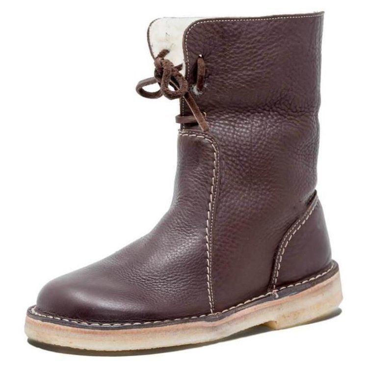 Elena | Botas de cuero vegano con interior acolchado