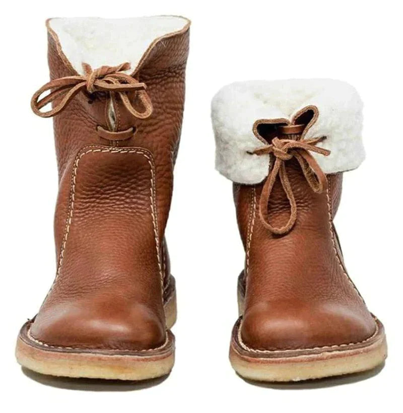 Elena | Botas de cuero vegano con interior acolchado