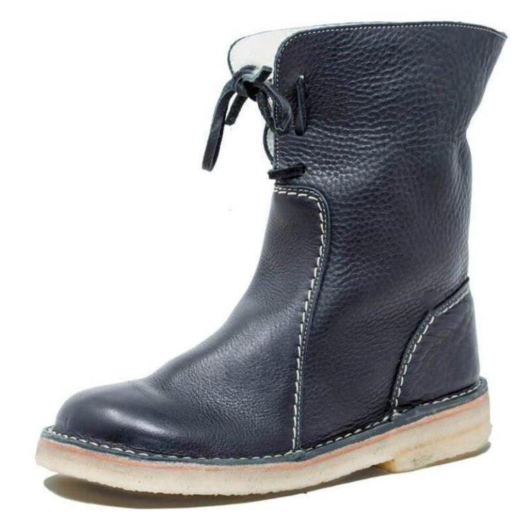 Elena | Botas de cuero vegano con interior acolchado