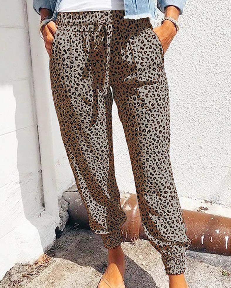 Pamela | Pantalón de leopardo con cordón